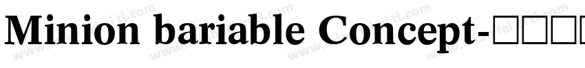 Minion bariable Concept字体转换